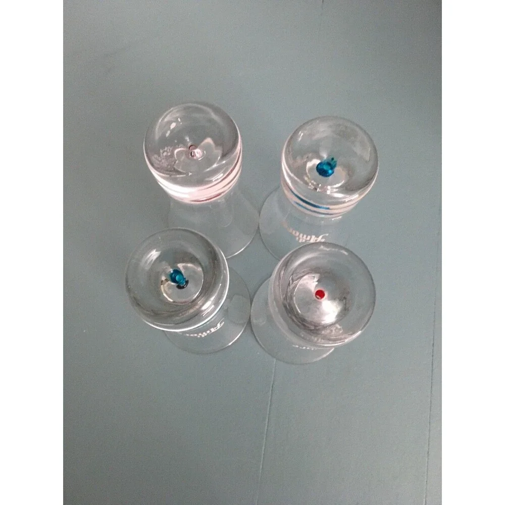 Di Amore 4 Bubble Shot Glasses 2 Red Bubble 2 Blue